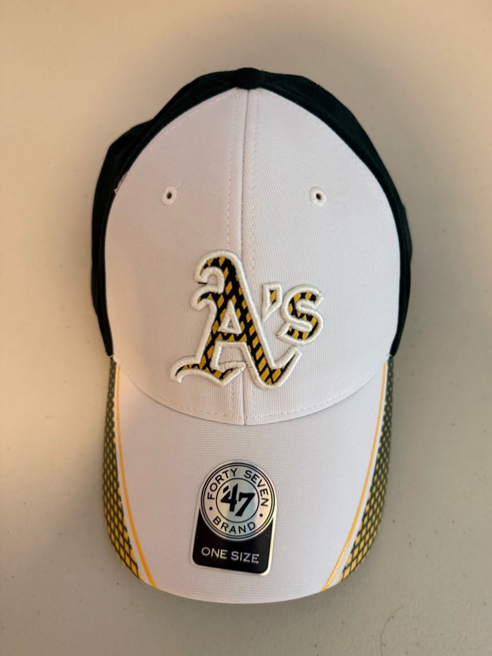 Oakland Athletics ’47 Brand Hat White Green Gold One Size NWT